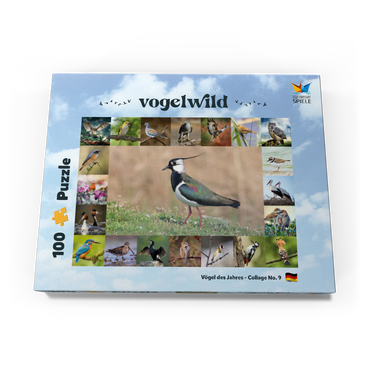 Vögel des Jahres - Collage Nr.9 - Hauptmotiv: Kiebitz 100 Puzzle Schachtel Ansicht3