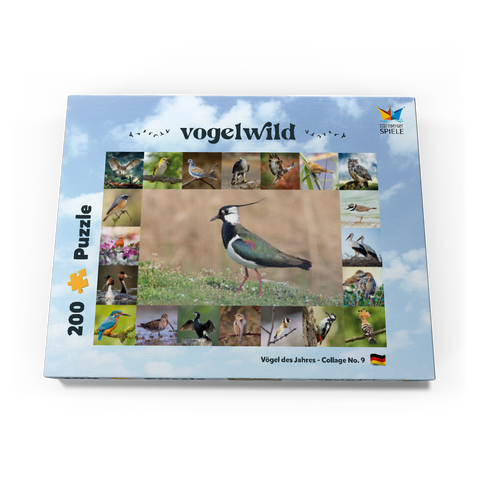 Vögel des Jahres - Collage Nr.9 - Hauptmotiv: Kiebitz 200 Puzzle Schachtel Ansicht3