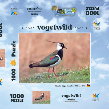 Kiebitz - Vogel des Jahres 2024 1000 Puzzle Schachtel 3D Modell