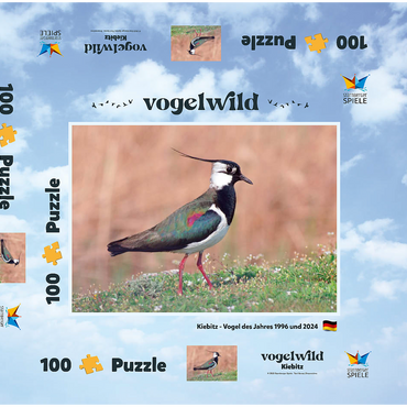 Kiebitz - Vogel des Jahres 2024 100 Puzzle Schachtel 3D Modell
