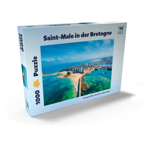 Saint Malo - Stadt der Seeräuber - Bretagne, Frankreich 1000 Puzzle Schachtel Ansicht2