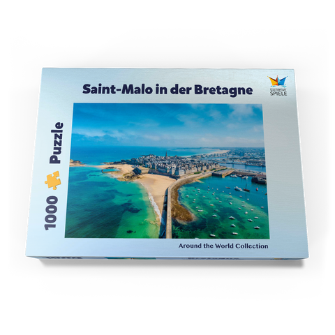 Saint Malo - Stadt der Seeräuber - Bretagne, Frankreich 1000 Puzzle Schachtel Ansicht3