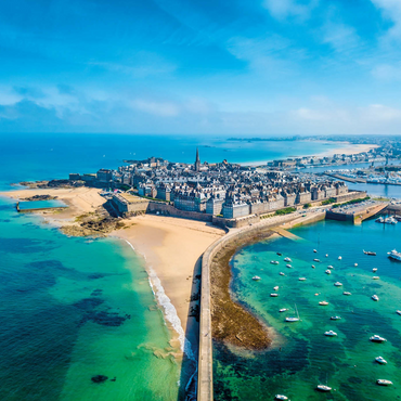 Saint Malo - Stadt der Seeräuber - Bretagne, Frankreich 1000 Puzzle 3D Modell