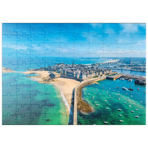 puzzleplate Saint Malo - Stadt der Seeräuber - Bretagne, Frankreich 100 Puzzle