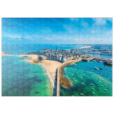 puzzleplate Saint Malo - Stadt der Seeräuber - Bretagne, Frankreich 200 Puzzle