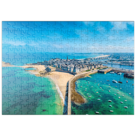 Darstellung des Puzzle Motivs Saint Malo - Stadt der Seeräuber - Bretagne, Frankreich - Puzzleteile: 200