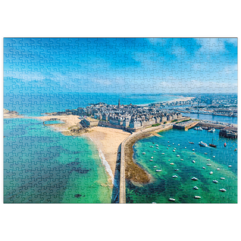 puzzleplate Saint Malo - Stadt der Seeräuber - Bretagne, Frankreich 500 Puzzle