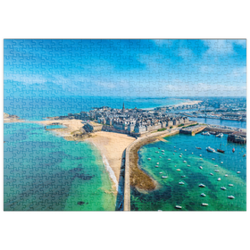 Darstellung des Puzzle Motivs Saint Malo - Stadt der Seeräuber - Bretagne, Frankreich - Puzzleteile: 500