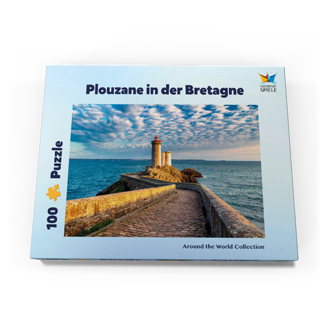 Leuchtturm Phare du Petit Minou in Plouzane - Bretagne, Frankreich 100 Puzzle Schachtel Ansicht3