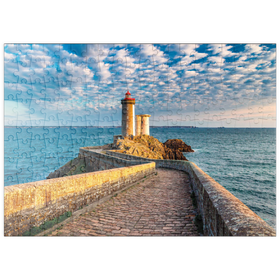 Darstellung des Puzzle Motivs Leuchtturm Phare du Petit Minou in Plouzane - Bretagne, Frankreich - Puzzleteile: 200