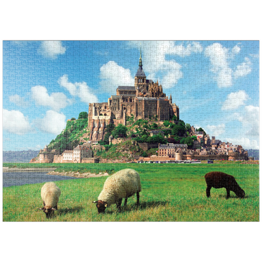puzzleplate Mont Saint Michel - Normadie, Bretagne, Frankreich, Weltkulturerbe 1000 Puzzle