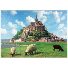 Darstellung des Puzzle Motivs Mont Saint Michel - Normadie, Bretagne, Frankreich, Weltkulturerbe - Puzzleteile: 1000