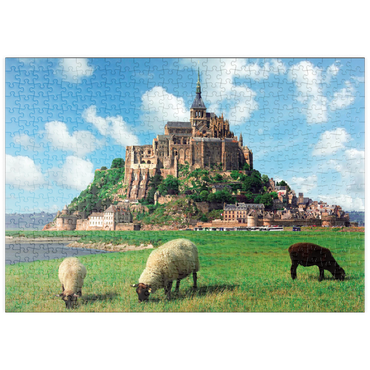 puzzleplate Mont Saint Michel - Normadie, Bretagne, Frankreich, Weltkulturerbe 500 Puzzle