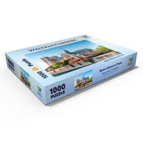 Alternative Darstellung des Puzzle-Motivs Die Kathedrale Notre Dame de Paris an der Seine - Frankreich – Puzzleteile: 1000
