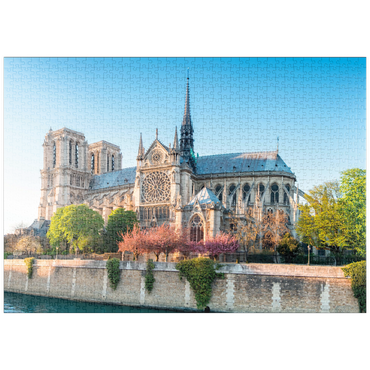 puzzleplate Die Kathedrale Notre Dame de Paris an der Seine - Frankreich 1000 Puzzle