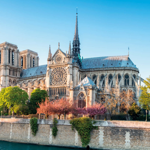 Die Kathedrale Notre Dame de Paris an der Seine - Frankreich 100 Puzzle 3D Modell