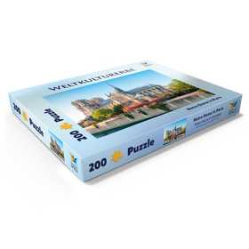 Darstellung des Puzzle Motivs Die Kathedrale Notre Dame de Paris an der Seine - Frankreich - Puzzleteile: 200