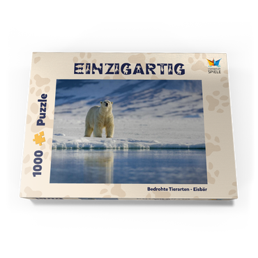 Bedrohte Tierarten: Eisbär in Spitzbergen -  Norwegen 1000 Puzzle Schachtel Ansicht3