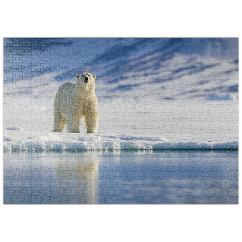 puzzleplate Bedrohte Tierarten: Eisbär in Spitzbergen -  Norwegen 500 Puzzle