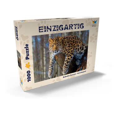 Bedrohte Tierarten: Amur-Leopard 1000 Puzzle Schachtel Ansicht2