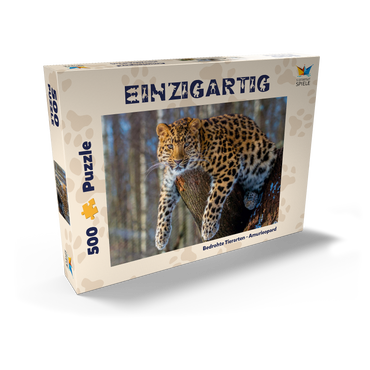 Bedrohte Tierarten: Amur-Leopard 500 Puzzle Schachtel Ansicht2