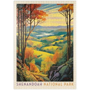 puzzleplate Shenandoah National Park: Rolling Hills, Vintage Poster 1000 Puzzle