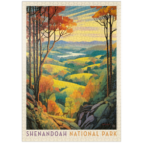 Darstellung des Puzzle Motivs Shenandoah National Park: Rolling Hills, Vintage Poster - Puzzleteile: 1000