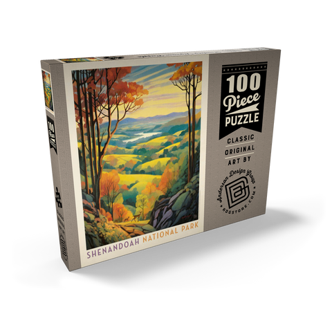 Shenandoah National Park: Rolling Hills, Vintage Poster 100 Puzzle Schachtel Ansicht2