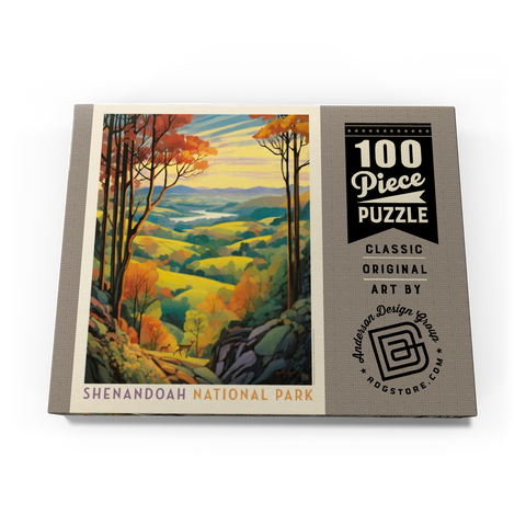 Shenandoah National Park: Rolling Hills, Vintage Poster 100 Puzzle Schachtel Ansicht3