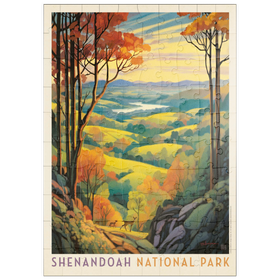 Darstellung des Puzzle Motivs Shenandoah National Park: Rolling Hills, Vintage Poster - Puzzleteile: 100