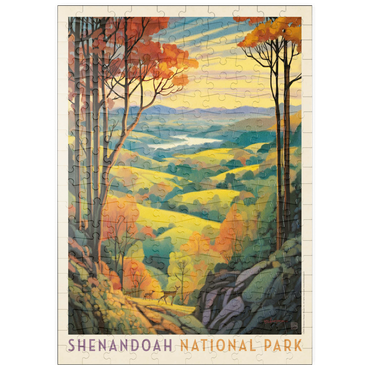 puzzleplate Shenandoah National Park: Rolling Hills, Vintage Poster 200 Puzzle