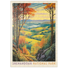 Darstellung des Puzzle Motivs Shenandoah National Park: Rolling Hills, Vintage Poster - Puzzleteile: 200