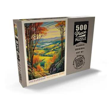 Shenandoah National Park: Rolling Hills, Vintage Poster 500 Puzzle Schachtel Ansicht2