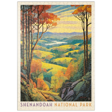 puzzleplate Shenandoah National Park: Rolling Hills, Vintage Poster 500 Puzzle