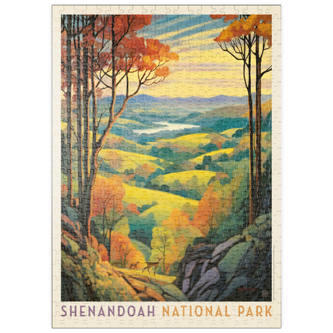 puzzleplate Shenandoah National Park: Rolling Hills, Vintage Poster 500 Puzzle