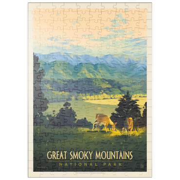 puzzleplate Great Smoky Mountains National Park: Dusk In Cades Cove, Vintage Poster 200 Puzzle