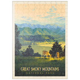 Darstellung des Puzzle Motivs Great Smoky Mountains National Park: Dusk In Cades Cove, Vintage Poster - Puzzleteile: 200