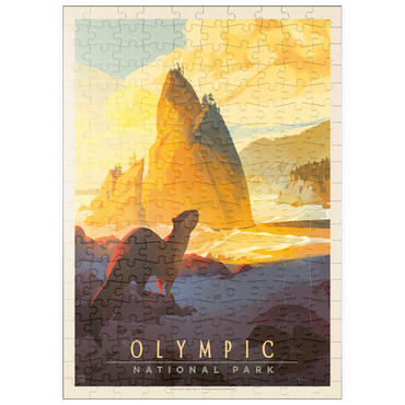 puzzleplate Olympic National Park: Sea Otter, Vintage Poster 200 Puzzle