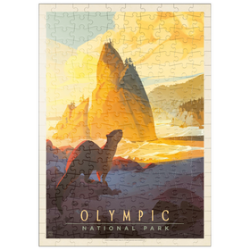 Darstellung des Puzzle Motivs Olympic National Park: Sea Otter, Vintage Poster - Puzzleteile: 200