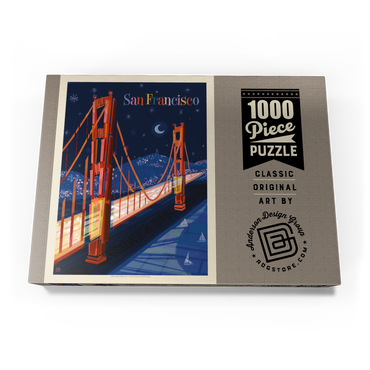 San Francisco: Golden Gate (Mod Design), Vintage Poster 1000 Puzzle Schachtel Ansicht3