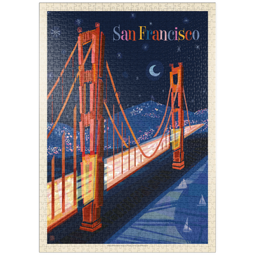 puzzleplate San Francisco: Golden Gate (Mod Design), Vintage Poster 1000 Puzzle