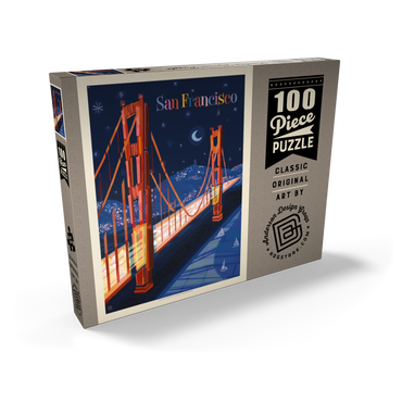 San Francisco: Golden Gate (Mod Design), Vintage Poster 100 Puzzle Schachtel Ansicht2