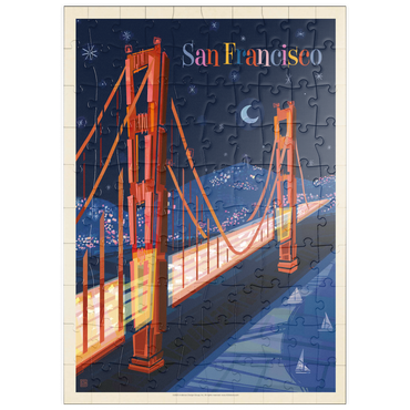 puzzleplate San Francisco: Golden Gate (Mod Design), Vintage Poster 100 Puzzle