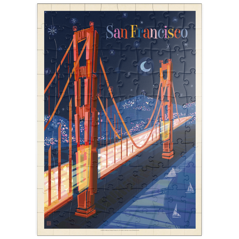 puzzleplate San Francisco: Golden Gate (Mod Design), Vintage Poster 100 Puzzle