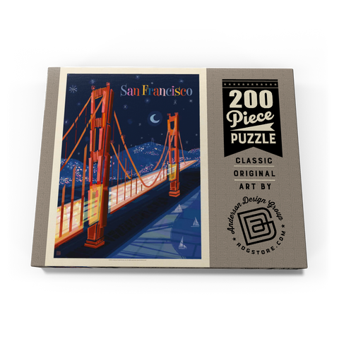 San Francisco: Golden Gate (Mod Design), Vintage Poster 200 Puzzle Schachtel Ansicht3