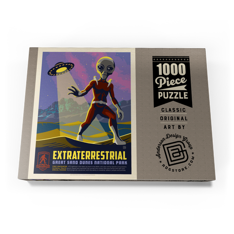 Legends Of The National Parks: Great Sand Dune's Extraterrestrials, Vintage Poster 1000 Puzzle Schachtel Ansicht3
