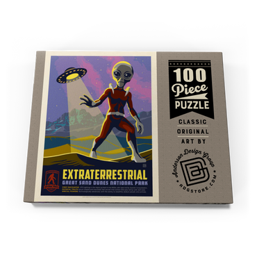 Legends Of The National Parks: Great Sand Dune's Extraterrestrials, Vintage Poster 100 Puzzle Schachtel Ansicht3