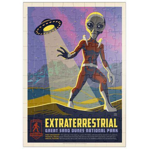 puzzleplate Legends Of The National Parks: Great Sand Dune's Extraterrestrials, Vintage Poster 100 Puzzle