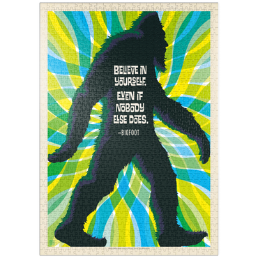 puzzleplate Bigfoot: Believe In Yourself. Even If Nobody Else Does, Vintage Poster 1000 Puzzle