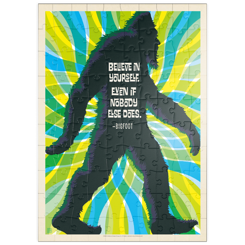 puzzleplate Bigfoot: Believe In Yourself. Even If Nobody Else Does, Vintage Poster 100 Puzzle